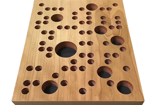 Expo Galaxy sound absorbing veneered wood panel by RPG Acoustic