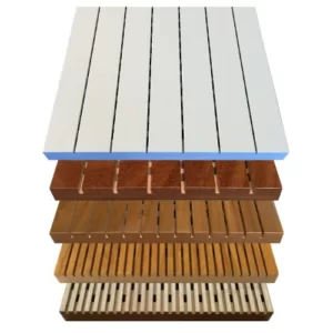 Dado Panels Family sound absorbing veneered wood panel by RPG