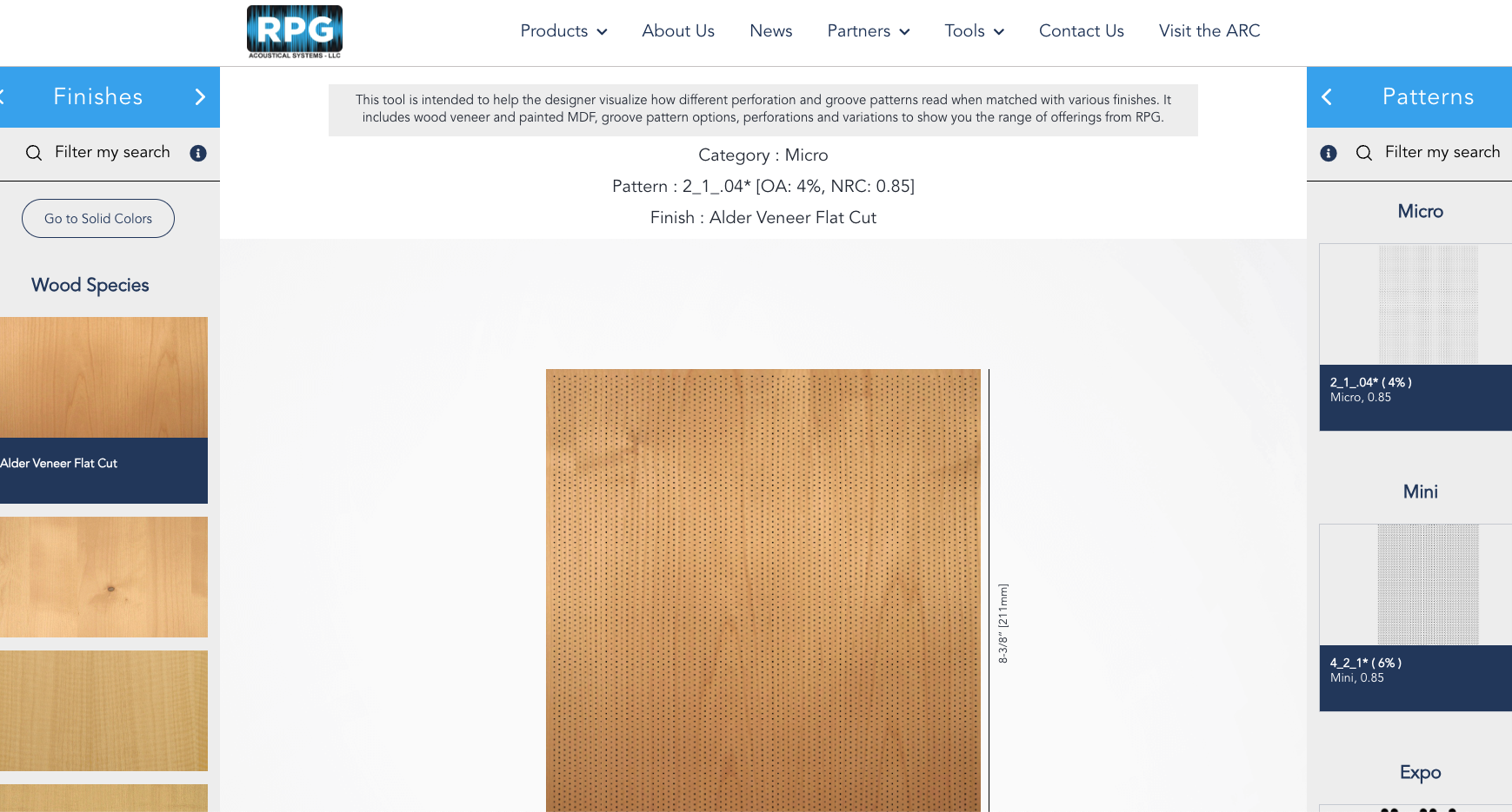 RPG Unveils VIPR [Visualize Perforated Finishes] – An Interactive Online Tool